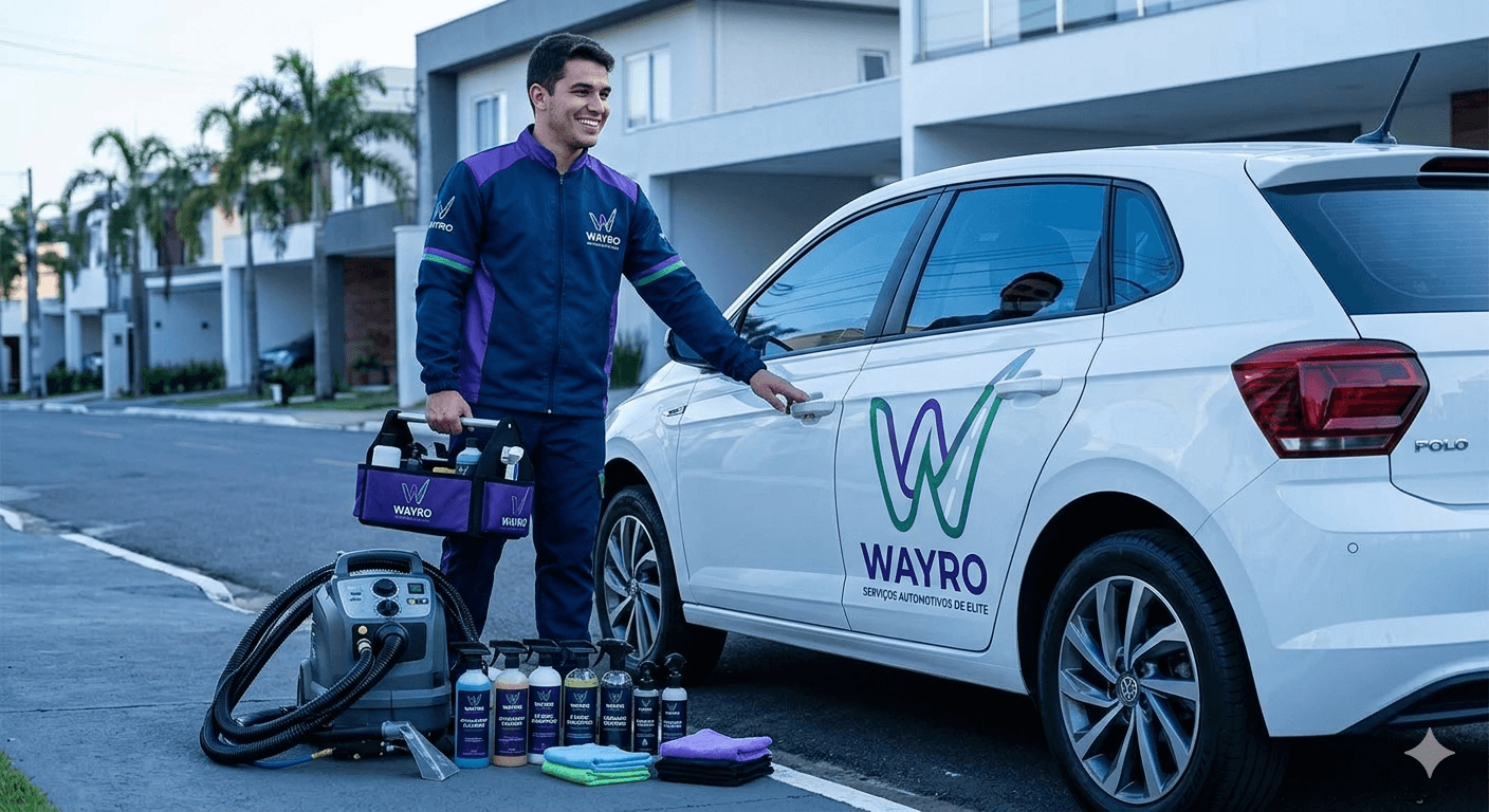 Prestador chegando para o servico